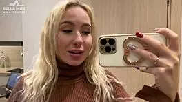 pornstar spills on sensual desk action 😏