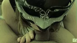 Stepdaughter uses mouth as vagina for deepthroat cumshot facial