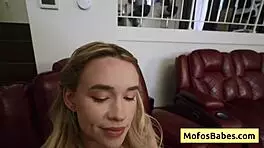 Petite Horny Blonde Khloe Kingsley Sucks Huge Dick Then Gets Banged Doggystyle