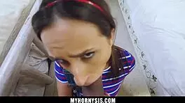 Stepsister Does Anything to Save Her Good Girl Reputation in POV Hardcore