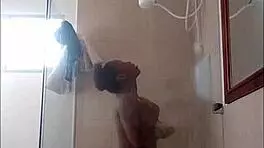 ebony girl drops dildo in shower omg lol 😱