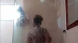 ebony girl drops dildo in shower omg lol 😱