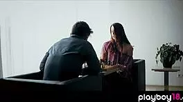 tiny titted redhead beauty fucked by her boyfriend in german friend scene