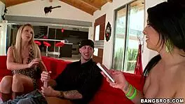 walks in on teen giving sneaky blowjob