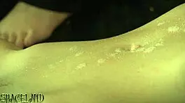 Exploring teen's limits with wax on tits and spanking her bound ass for control