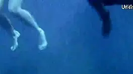 I swam underwater with these tight teen 18+ girls on Tenerife.