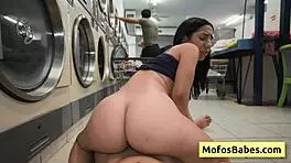Cutie Teen Nikki Mars Visits the Laundromat
