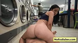 Cutie Teen Nikki Mars Visits the Laundromat