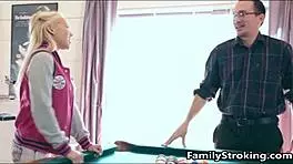 teen needs money so step dad fucks her on familystroking com