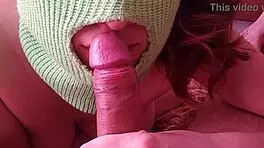 Russian Horny Young 18+ Stepmom Sucks and Jerks Big Cock While Husband Works