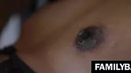 ebony nurse stepsisters are fucking pussy to pussy in hospital bed.