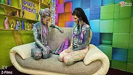 Tattooed Alternative Girl Tests Crazy Anal Toys with Gape