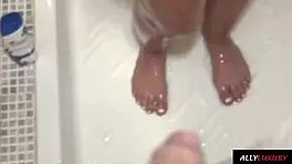i was spied on in the shower and then he came inside my pussy, allyluxury