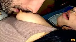 Teen 18+ Amateur Gets Hard Shaking Orgasm from Nipple Play in Homemade Clip