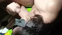 Cooperative employee cannot refuse stepmother's offer of apem with handjob and squirting