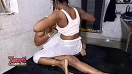 Tamil Babe's Rough Creampie In Lingerie