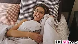 Kara faux gives blowjob and ass play to stepbro's big monster cock in homemade hardcore