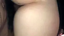 latina riding boyfriend's big black cock wet and hard