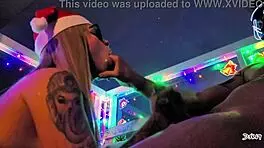 our christmas with a special present and a sloppy kiss