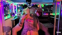 our christmas with a special present and a sloppy kiss