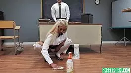 Student Gia Dibella Pays Teacher With Bent Over Masturbation.