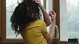 Hungarian petite milf housewife Luca Miklosi strips down for a solo Playboy softcore shoot.