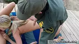 Police Grope Border Slut In Intense Threesome.
