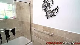 Teen Gobbles Masters Cock