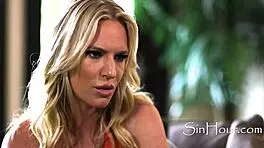 I, the strip club owner milf, taught the teen recruit a sexy lesson with dancing and ripped clothes