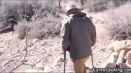 sucking dick on a hiking trip then fucking hard at home with this teen