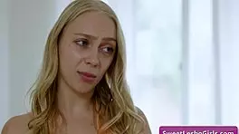 Wow! Blonde Teen Step Sisters Get Wild in Bed!