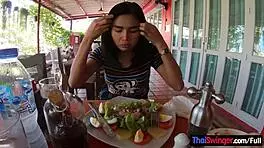 Amateur Thai Teen 18+ Sucks Big Cock Hard