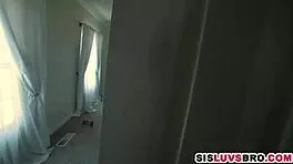 Stepbrother slams his stepsister with raw hardcore fucking action.