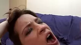 petite teen slut getting spit roasted rough with deepthroat choking and cumshot while weeping