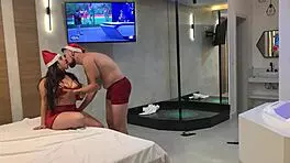 Her Christmas gift was anal