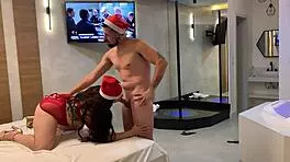 Her Christmas gift was anal