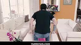 Yummysis - Cleo Vixen Rides Hard on Her Step Bro's Cock.