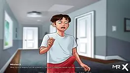 Summertimesaga - Maria Enjoys Mustache Riding with Anime Teen 18+ Babe in Hentai Creampie Scene E1 76.