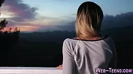 I lick that slutty blonde teen's pussy