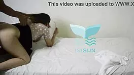 Cuckold blonde performs oral on horny milf