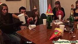 Teens Party in Group at University