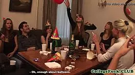 Teens Party in Group at University