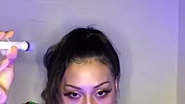 mia feels wet sucking her big dildo named big john