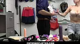 Cuteshoplifter - Big Tits Teen 18+ Shoplifter Caught And Fucked By Big Dick Security Guard!