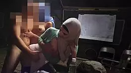 Petite teen sneaks in for public car blowjob