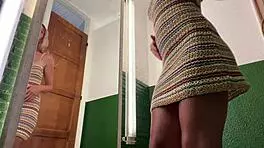 Hot Latina Model with Big Ass and Big Tits Spied in Clothing Store