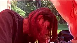 Compilation of Public Sex with My Girlfriend Part 1, Featuring Curvy Teen Transsexual Latina in Outdoor Blowjob and Orgasm