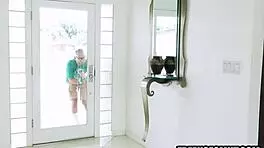 Hot brunettes get freeused by their friend in a spooky haunted house.