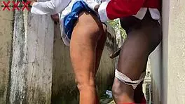 happy christmas with santa and hijab babe in festive fun