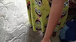 Stepsister interrupted for cock sucking pov 😈